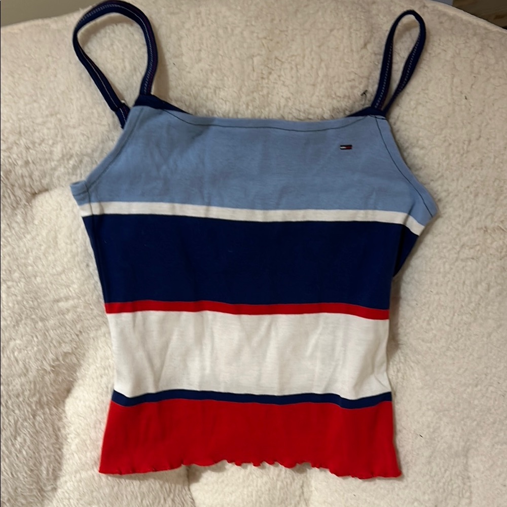 Tommy Hilfiger Women's Striped Tank Top - Blue, White, Red